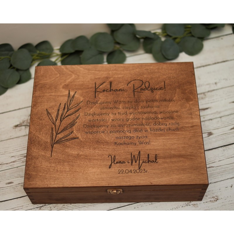 Skrzynka na 3 Wina -Podziękowanie dla Rodziców