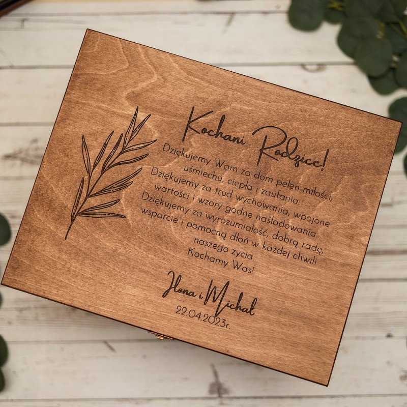 Skrzynka na 3 Wina -Podziękowanie dla Rodziców