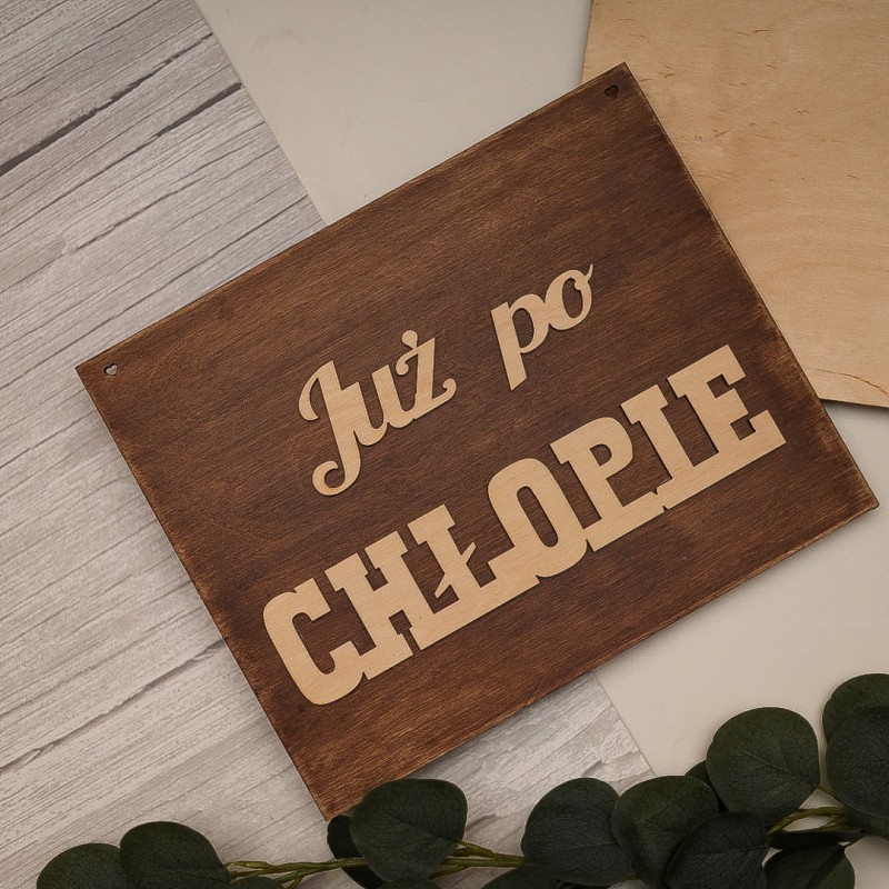 „Już po chłopie” – zabawna dekoracja ślubna