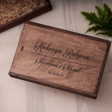 Rustykalne pudełko na zdjęcia i pendrive