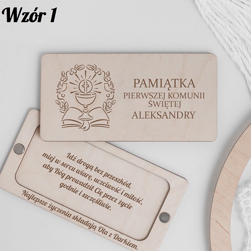 pudełko na pieniądze komunia wzór 1